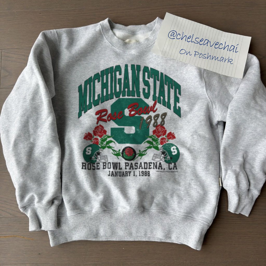 Vintage Michigan State Spartans 1988 Rose Bowl Sweatshirt Football Ncaa Shirt